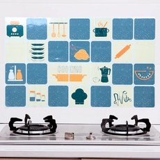 伊代企業社 廚房防油壁貼, 1個, 格子餐具75*45cm