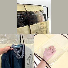 마켓보스야 투명창 부직포 행거가리게 수납장