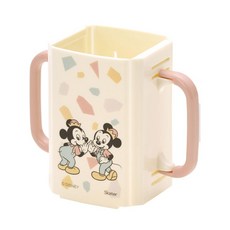 미키 레트로 접이식 팩음료 홀더 아기 두유케이스 길이조절, 베이지, 1개