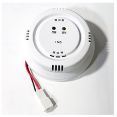 가스탐지부 자동식소화기 감지부 LNG 도시가스 가스경보기 DC.12V 누설 누출감지, 화이트, 1개