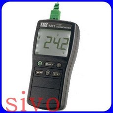 泰仕 TES-1312A 雙端單顯示溫度錶 K TYPE 溫度電錶, 1個