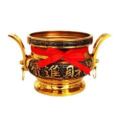 合金雙耳香爐 居家供奉佛堂用品 招財進寶 中式裝飾, 1個