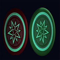 정그리마켓 야광놀이 소프트 원반 플라잉디스크 던지기놀이 야외놀이 캠핑놀거리, 그린