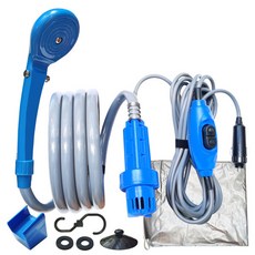 고압세척기 차량세차용품 세차건 세차 건 펌프 고압 클리너 휴대용 세차기 파워 와셔 전기 12V, 빨간