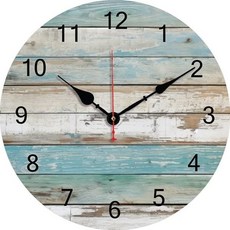 데이지 나무 패널 벽시계 현대 디자인 거실 침실 사무실 장식 주방 시계 아트 벽시계 홈 장식, 01 8inch(20CM), 1개