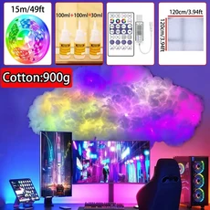 Tuya RGBIC 스마트 LED 벽 조명 여러 가지 빛깔의 음악 동기화 LED 조명 게임용 TV 침실 스트리밍 APP 제어 Alexa 호환, 미국 플러그, 4 라이트 바