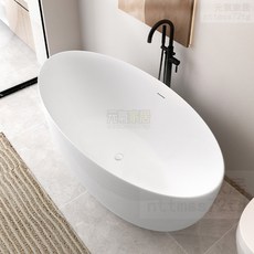 獨立式亞克力浴缸一體式家用小戶型雙人情侶橢圓形浴盆成人泡澡浴缸, 1個, 空缸,1.2米寬70cm