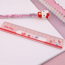 플유 산리오 양면 쉐이커 자 15cm 헬로키티