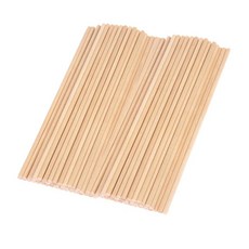 DAMMAIDDAO 미완성 나무 막대 나무 다웰 봉 판 모형 부품 천연 나무 조각 DIY 모형 집 배 보트 제작용, 15cm 50pcs, 베이지