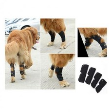 슬개골탈구보호대 다리보호대 보조기 롱 탈구 강아지 슬개골 밴드 2개입, 블랙/XL, 75g