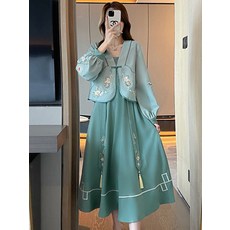 누빔 고급 절복 가을 문예 혼주 긴팔 생활 원피스 봄 한옥 셔츠 데일리