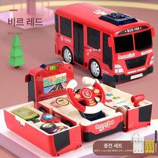 전동 변형 자동차 장난감 남아 교육용, 1개, 레드 충전식버전