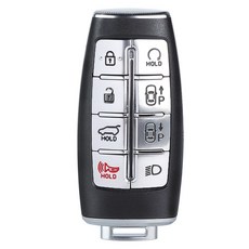 호환 제네시스키케이스 G70 GV70 G80 GV80 G90 스마트 키 케이스, 1개, 8버튼