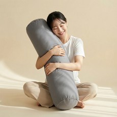 조은자리 안고자는 원형 바디필로우 커버 대형 롱 쿠션 먼지없는 긴 베개 커버, 1, 01 피치스킨 진그레이 커버