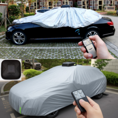 자동차 자동 커버 전동 햇빛 단열 보호 차량덮개 차량덥게 리모컨, 1개
