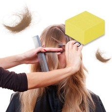 중국OEM 미용실 머리카락 정리 이발소 눈썹 스펀지 바버샵 얼굴털이개, 미니얼굴털이개-노랑, 1개