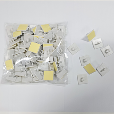 연지마켓 고리 마운트 사각 걸이 천정 접착 고리 부착 홀더 100입, 1개, 화이트