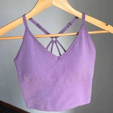 필라테스복 요가복 캡내장 브라탑 니트 속건 숏 끈나시 상의 민소매 헬스복 스트랩