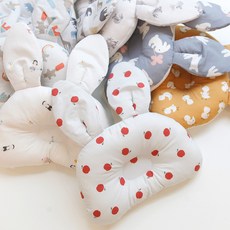 신생아 짱구베개 순면 매쉬 양면사용 토끼디자인 7종, 랄라래빗, 1개