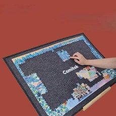퍼즐 보드 매트 미끄럼 직소 방지 퍼즐판 패드 받침, 1개, 펠트 슬릿팅 트레이(6개)
