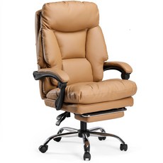 벤트론스 침대형 발받침 중역 사무용 의자, 브라운