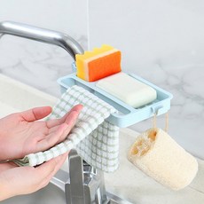 키친 타올 걸이 욕실 거치대 수전 멀티 홀더 주방 걸이 씽크대 행주 수세미 무타공