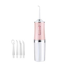 헤몬 휴대용 무선 구강세정기 + 전용팁4종 세트, EQ112(핑크)