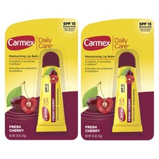 Carmex 小蜜媞 日常護理防曬潤唇膏 SPF15, 清新櫻桃香, 10g, 2條