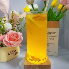 정사각형 실목 받침대 소야등 분위기등 DIY 크리에이티브 조명6CM 8CM 10CM, 8cm 사각 보드 따뜻한 빛/백색광
