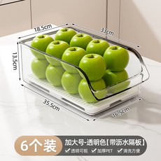 冰箱收納盒抽屜式整理保鮮盒食品級廚房專用蔬菜雞蛋冷凍儲物神器, 1個, 如图