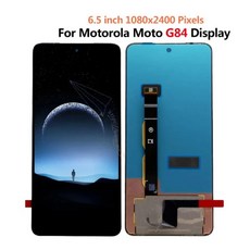 모토로라 모토 G84 용 AMOLED LCD 디스플레이 터치 스크린 디지타이저 어셈블리 XT2347 XT2347-1 XT2347-2, 01 Black Frame, 1개