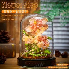 꽃 레고 시들지 않는 꽃 연인간 선물 추천, M, 1개