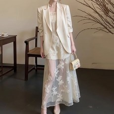 여성투피스 / 여성세트 / 반팔자켓 + 여름원피스 / 여름자켓 롱원피스 / MIY2560 80