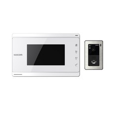 코콤 비디오폰 KVP-70C 아날로그 2선 인터폰 초인종 카메라포함, 코콤KVP-70C+카메라포함_화이트