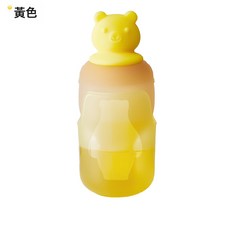 DFMEI 寶寶喂藥神器嬰兒防嗆喂液器喝水幼兒童小熊奶嘴式新生兒餵奶吃藥, 1個, 黃色(密封袋):如圖