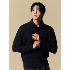 매장정품 탑텐 TOPTEN 남성 커스터드 얀 하이넥 버튼 스웨터_MSF4ET1301 MSF4ET1301 135032