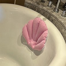 살루미스토어 조개모양 욕조 머리 받침대 목욕탕의자쿠션, 블루