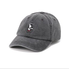CHUMS 鴨子圖案 棒球帽 灰色 丹寧布 軟帽簷, 1個, 碳黑