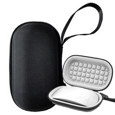 애플 매직 마우스 케이스 휴대용 하드 파우치 보관 커버 맥 1세대 2세대 여행용 출장용, 블랙