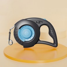 리치모리 자동 잠금 반려견 리드줄, 1개, 블랙블루