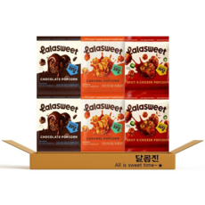 라라스윗 저당 초코범벅 카라멜 매콤닭강정 팝콘세트, 1세트, 180g