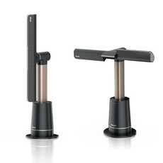 샤크 터보블레이드 180도 회전 초 장거리 송풍, 1세트, 차콜