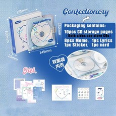 20 용량 하드 CD 운반 바인더 KPOP 휴대용 앨범 홀더 케이스 DVD 주최자, Blue, 1개