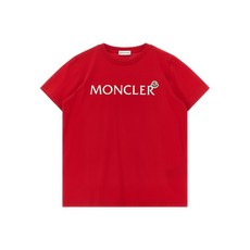 몽클레르 앙팡 로고 패치 티셔츠
