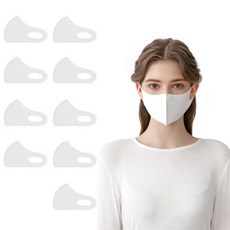 안티바 네오프렌 패션마스크 S 10매 화이트, 10개