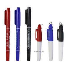 台灣出貨 高爾夫球畫線筆高爾夫配件劃線器專用油性筆記號筆黑色紅色藍色, 3支長款+3支短版, 1個