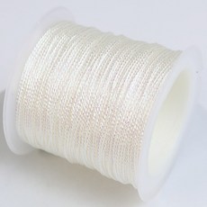 비즈공예 오로라 펄 폴리 끈 매듭 실 재료, D2821. 화이트, 1개