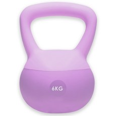 펠컨 무소음 소프트 케틀벨, 1개, 6kg, 퍼플