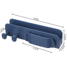 전기릴선 케이블 클립 벽걸이 형 휴대 전화 스탠드 플매트 카펫 러그 홀더 용 펀치 코드 보관 끈끈한, 02 BLUE
