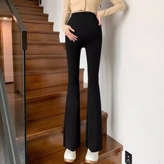 孕婦裝 孕婦長褲 托腹長褲 微喇孕婦褲 高腰 顯瘦 秋冬 加絨 外穿 喇叭鯊魚褲 春秋裝